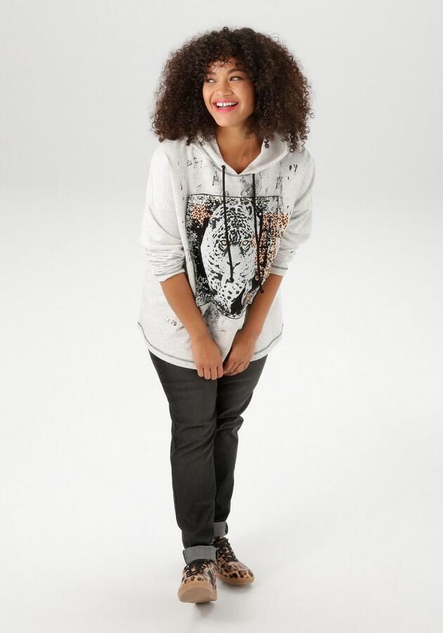 Aniston PLUS Sweatshirt met grote tijgerprint nieuwe collectie - Foto 5