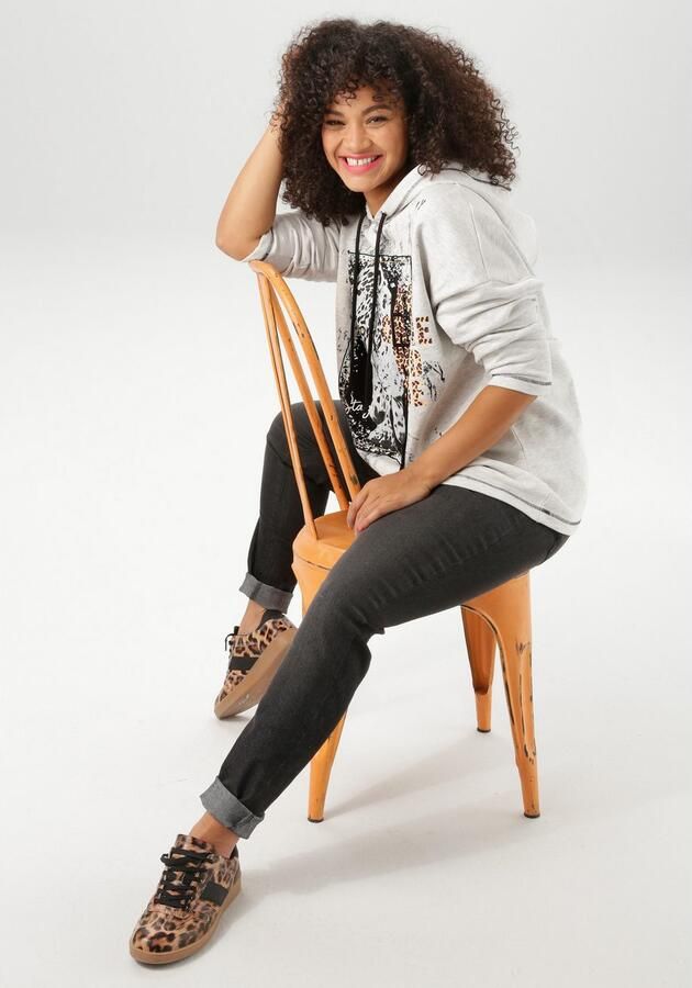 Aniston PLUS Sweatshirt met grote tijgerprint nieuwe collectie - Foto 6