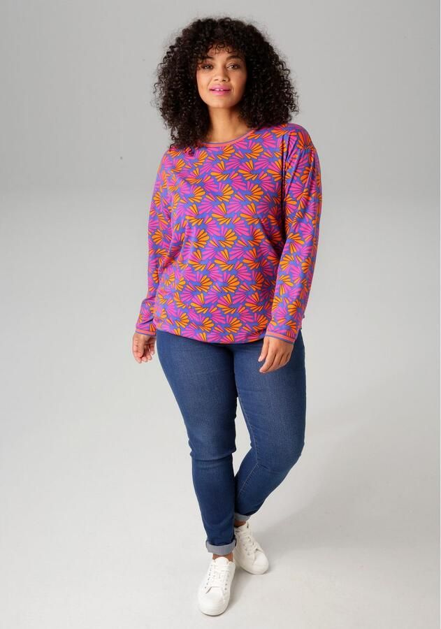 Aniston PLUS Sweatshirt met kleurrijke grafische print - Foto 4