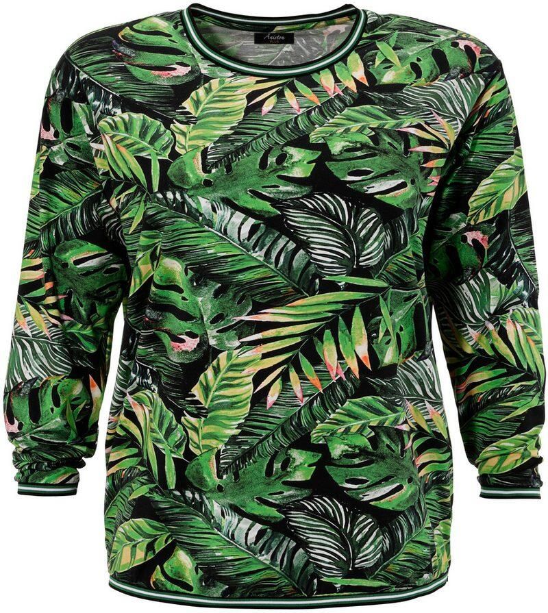 Aniston PLUS Sweatshirt met kleurrijke tropische bladeren bedrukt - Foto 2