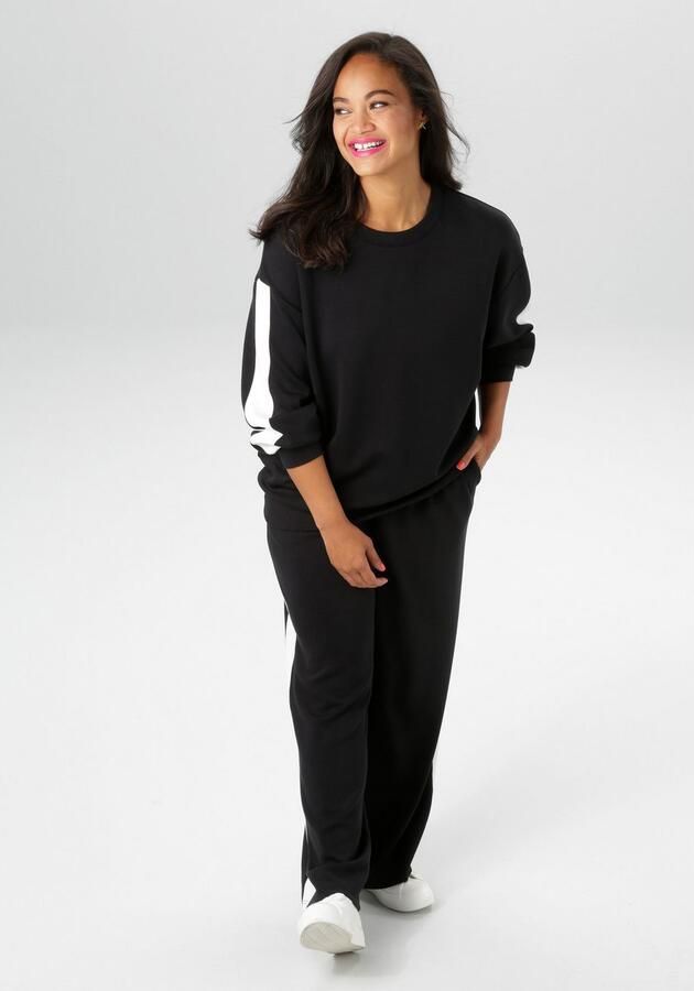 Aniston PLUS Sweatshirt met trendy strepen opzij nieuwe collectie - Foto 4