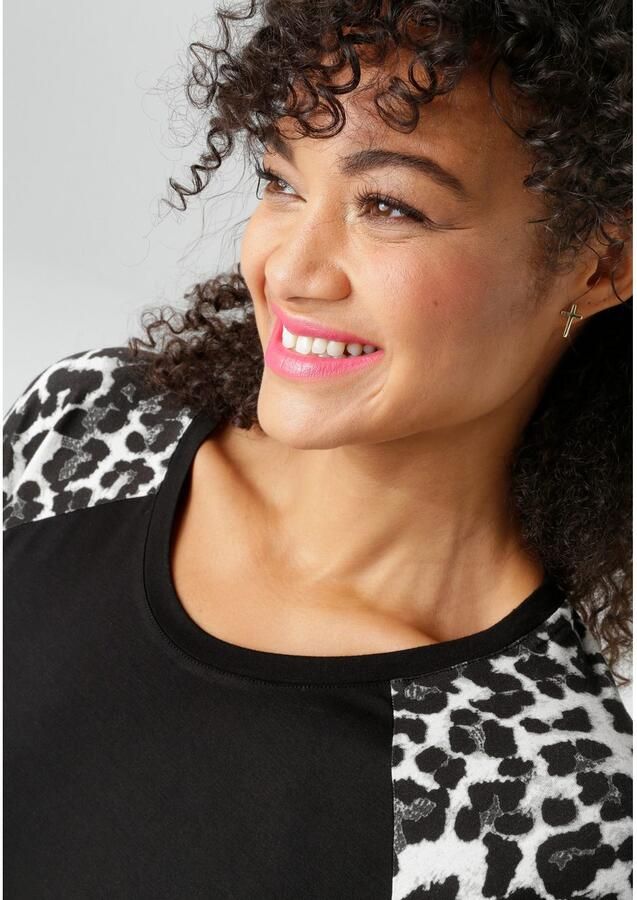 Aniston PLUS T-shirt met 3 4 lange raglanmouwen in luipaardprint nieuwe collectie - Foto 3