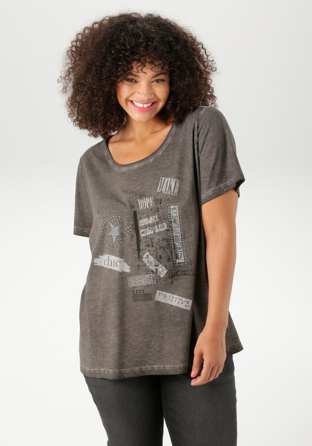 Aniston PLUS T-shirt met luxe drukmotief nieuwe collectie - Foto 7