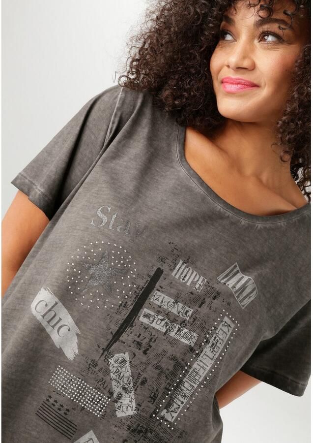 Aniston PLUS T-shirt met luxe drukmotief nieuwe collectie - Foto 3