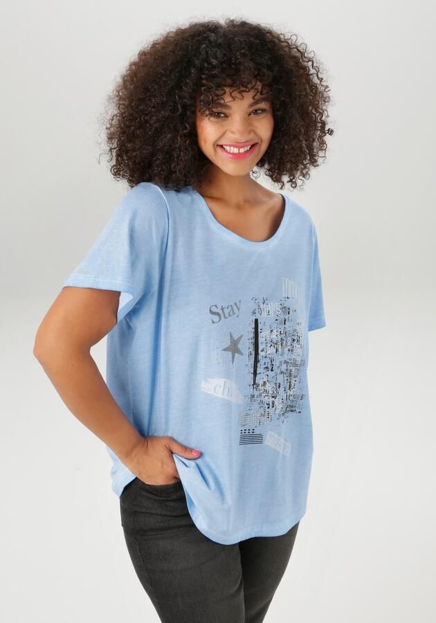 Aniston PLUS T-shirt met luxe drukmotief nieuwe collectie - Foto 7