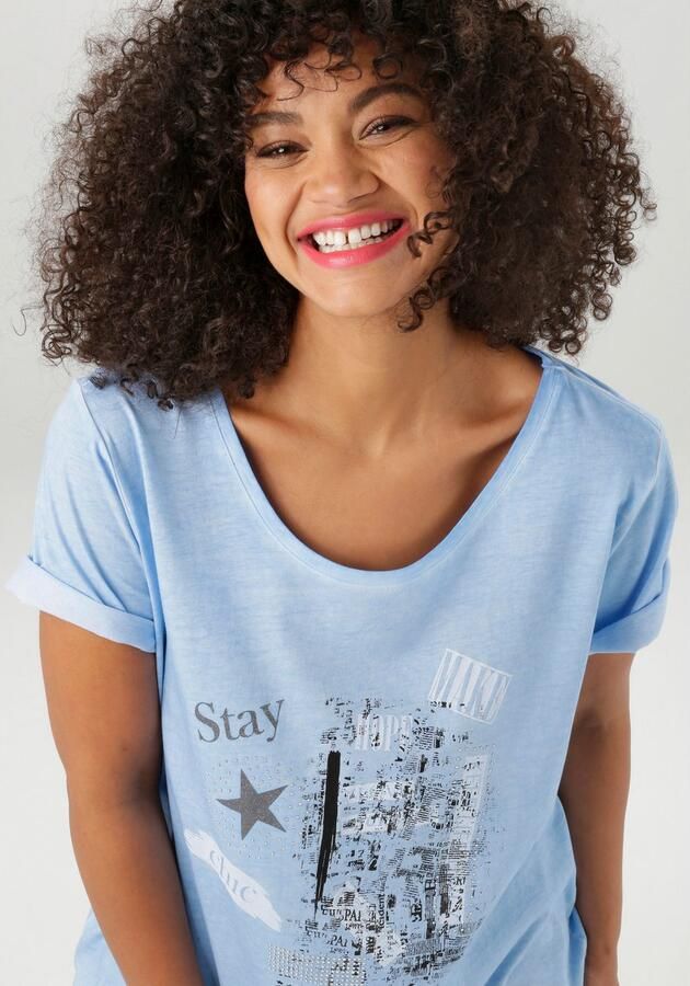 Aniston PLUS T-shirt met luxe drukmotief nieuwe collectie - Foto 5