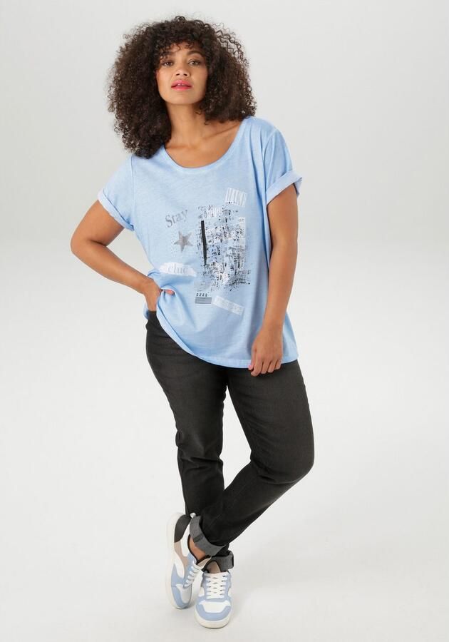 Aniston PLUS T-shirt met luxe drukmotief nieuwe collectie - Foto 6