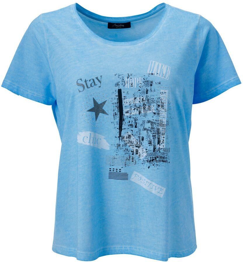 Aniston PLUS T-shirt met luxe drukmotief nieuwe collectie