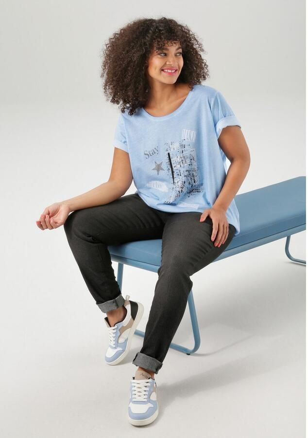 Aniston PLUS T-shirt met luxe drukmotief nieuwe collectie - Foto 3
