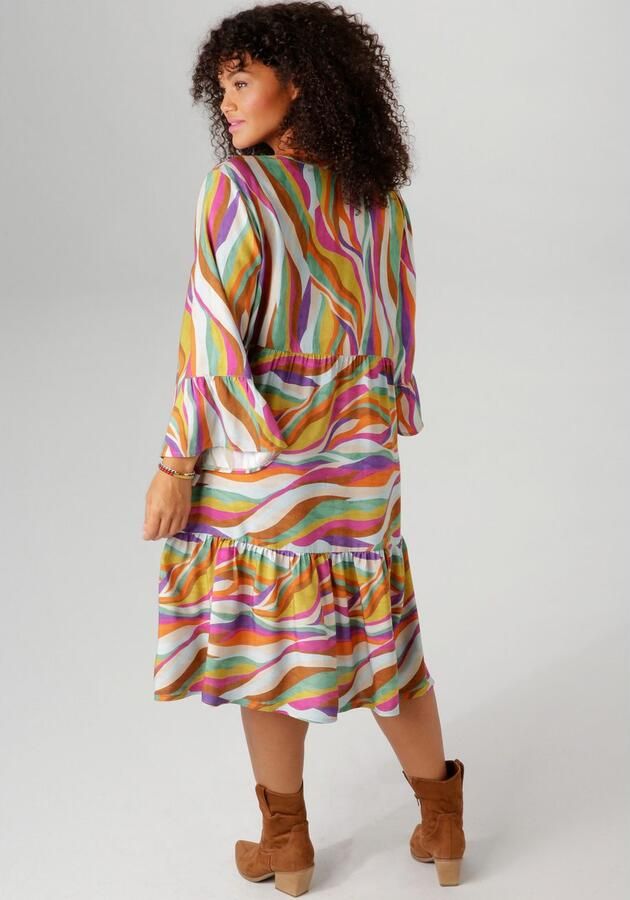 Aniston PLUS Tuniekjurk met kleurrijke grafische print - Foto 4