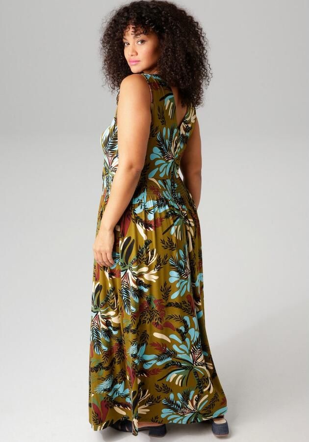 Aniston PLUS Zomerjurk met brede bandjes voor het aanrimpelen - Foto 4