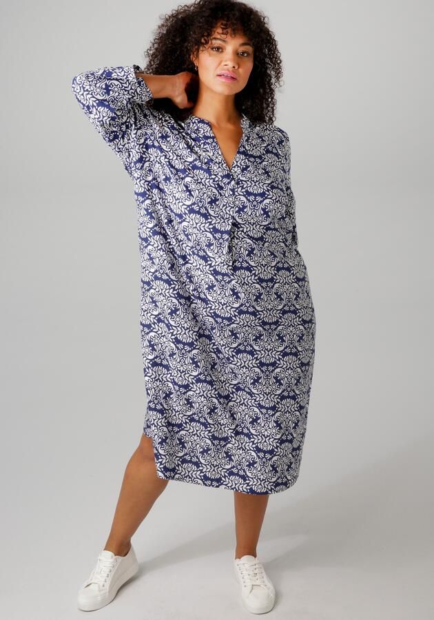 Aniston PLUS Zomerjurk met harmonieuze kleuren grafische print - Foto 7