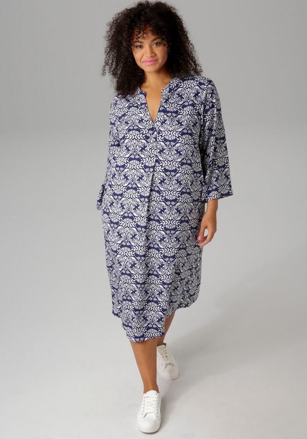 Aniston PLUS Zomerjurk met harmonieuze kleuren grafische print - Foto 5