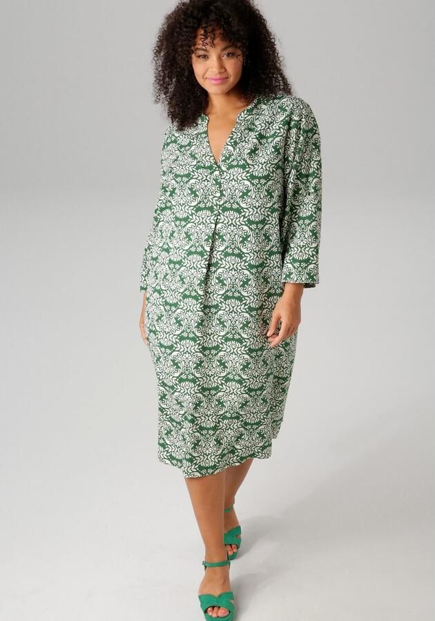 Aniston PLUS Zomerjurk met harmonieuze kleuren grafische print - Foto 3