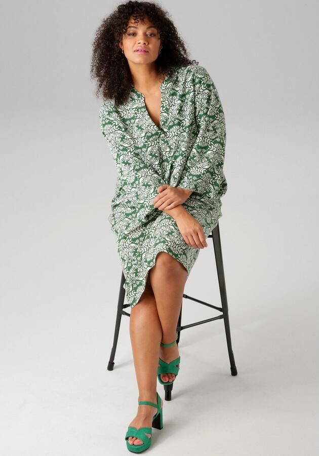 Aniston PLUS Zomerjurk met harmonieuze kleuren grafische print - Foto 5