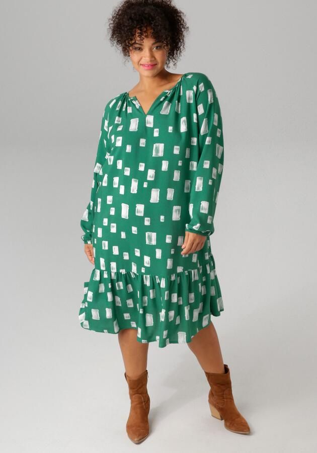 Aniston PLUS Zomerjurk met interessant patroon - Foto 7