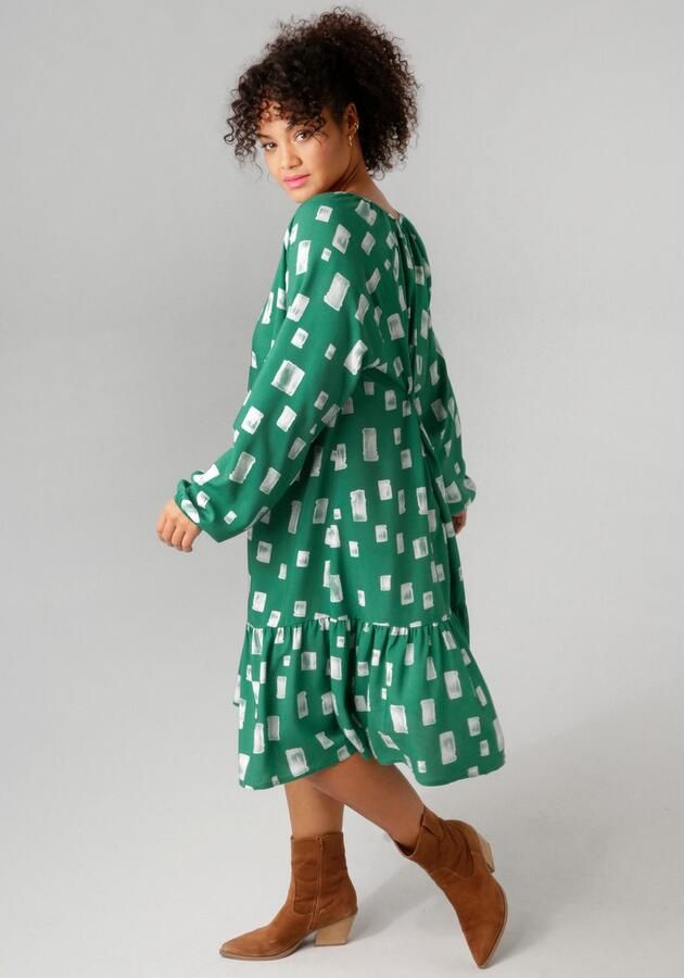 Aniston PLUS Zomerjurk met interessant patroon - Foto 4