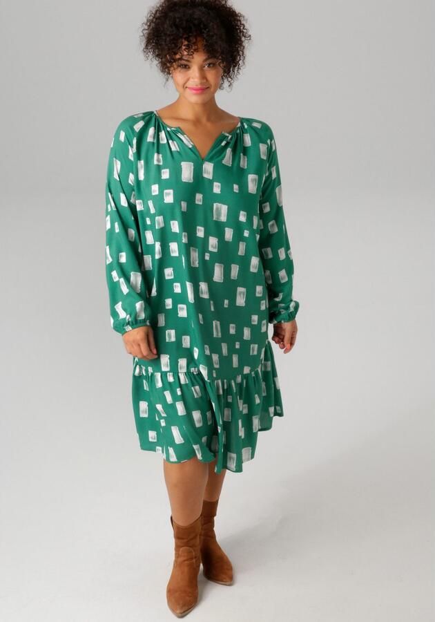 Aniston PLUS Zomerjurk met interessant patroon - Foto 5