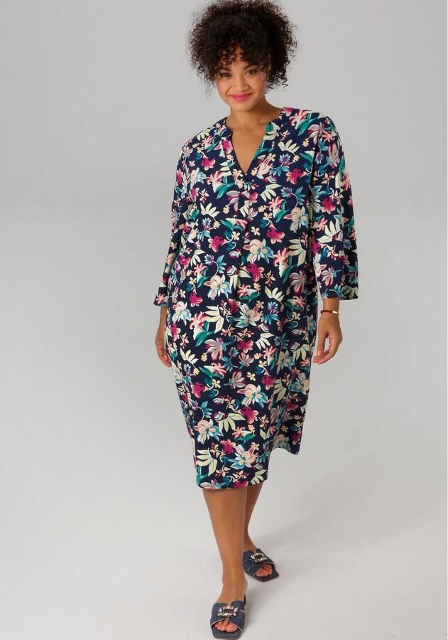 Aniston PLUS Zomerjurk met kleurharmonieuze bloemenprint - Foto 3