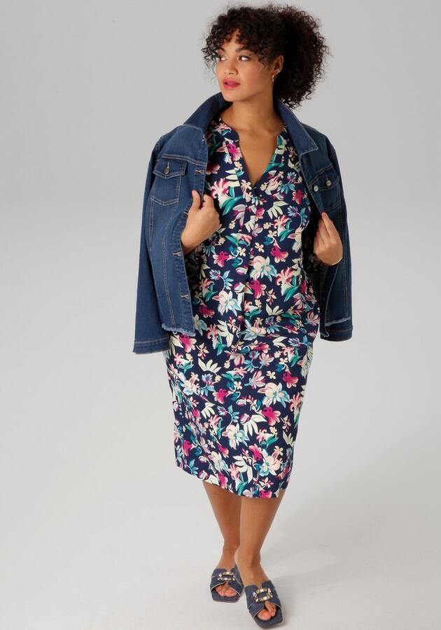 Aniston PLUS Zomerjurk met kleurharmonieuze bloemenprint - Foto 5