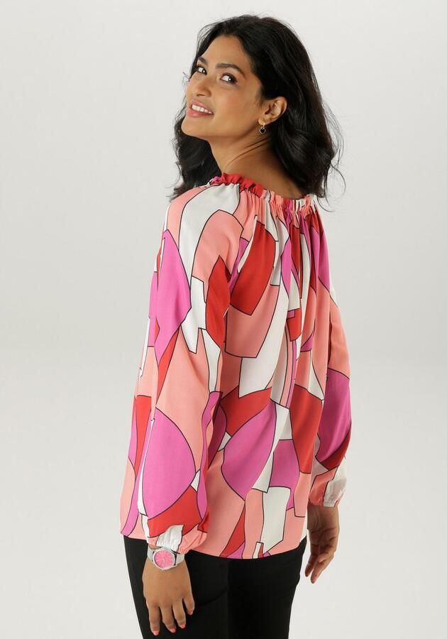 Aniston SELECTED Blouse met carmenhals met ruches bij de hals - Foto 5