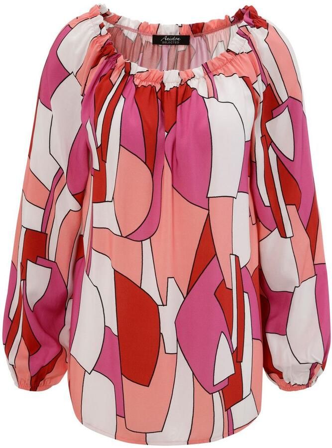 Aniston SELECTED Blouse met carmenhals met ruches bij de hals - Foto 2