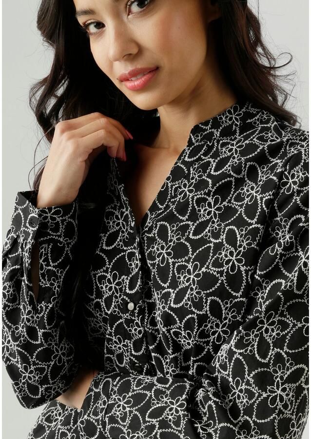 Aniston SELECTED Blouse met lange mouwen met trendy en uitgebreid borduurwerk allover nieuwe collectie - Foto 3