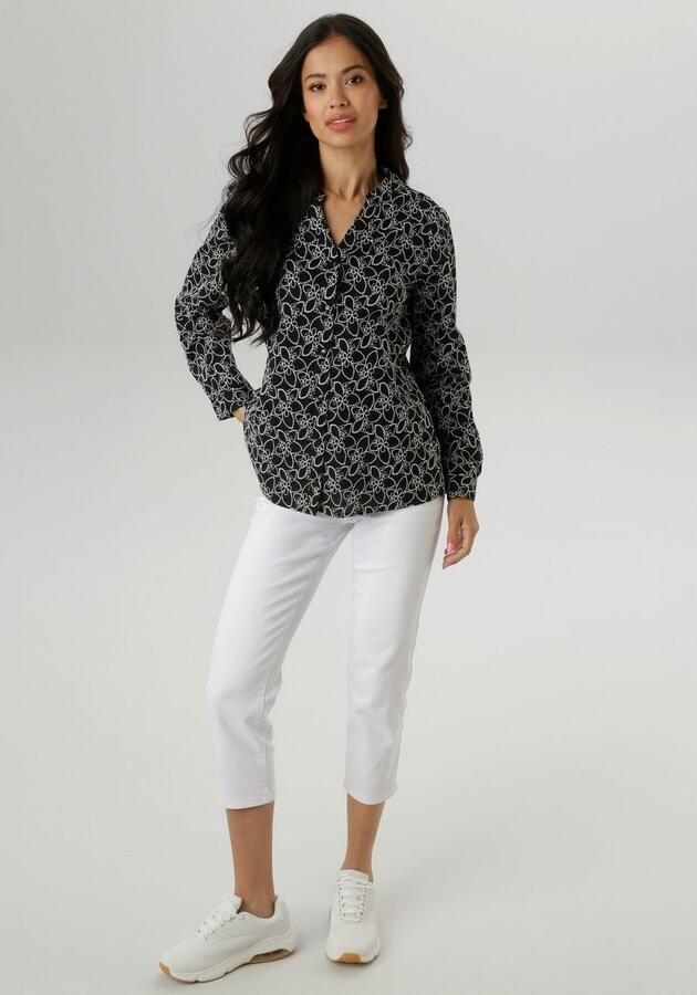 Aniston SELECTED Blouse met lange mouwen met trendy en uitgebreid borduurwerk allover nieuwe collectie - Foto 5