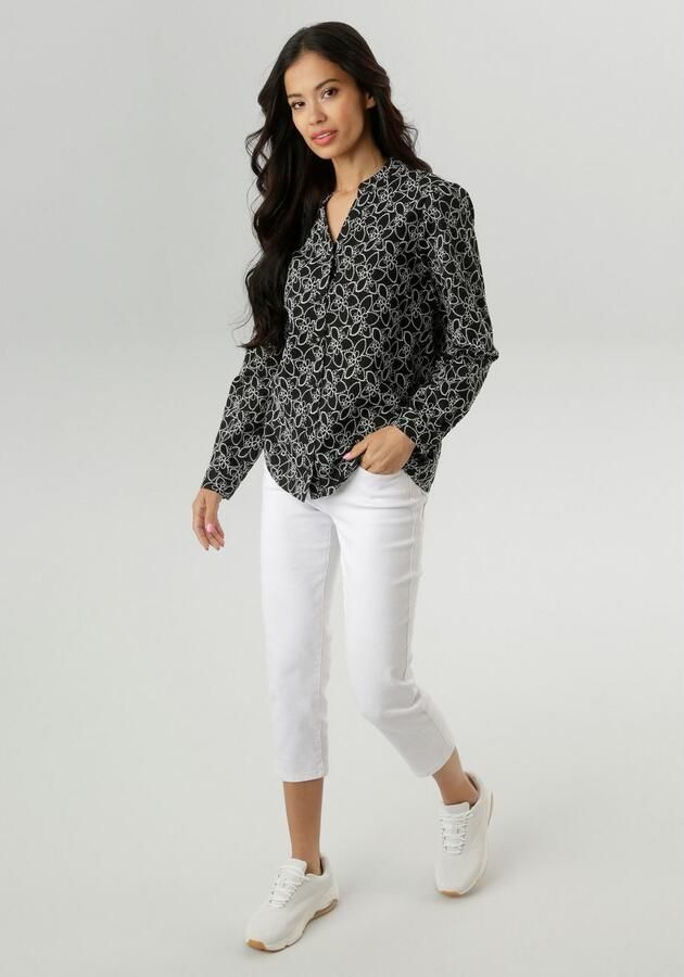 Aniston SELECTED Blouse met lange mouwen met trendy en uitgebreid borduurwerk allover nieuwe collectie - Foto 6