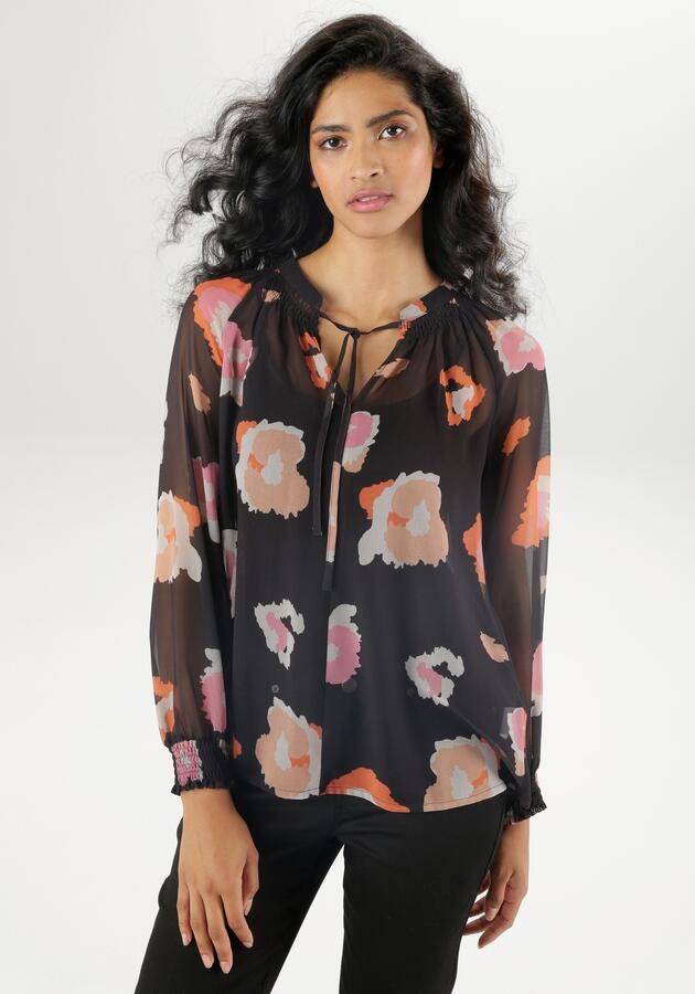 Aniston SELECTED Blouse zonder sluiting gemaakt van transparant chiffon - Foto 7