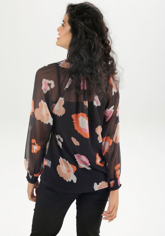 Aniston SELECTED Blouse zonder sluiting gemaakt van transparant chiffon - Foto 4