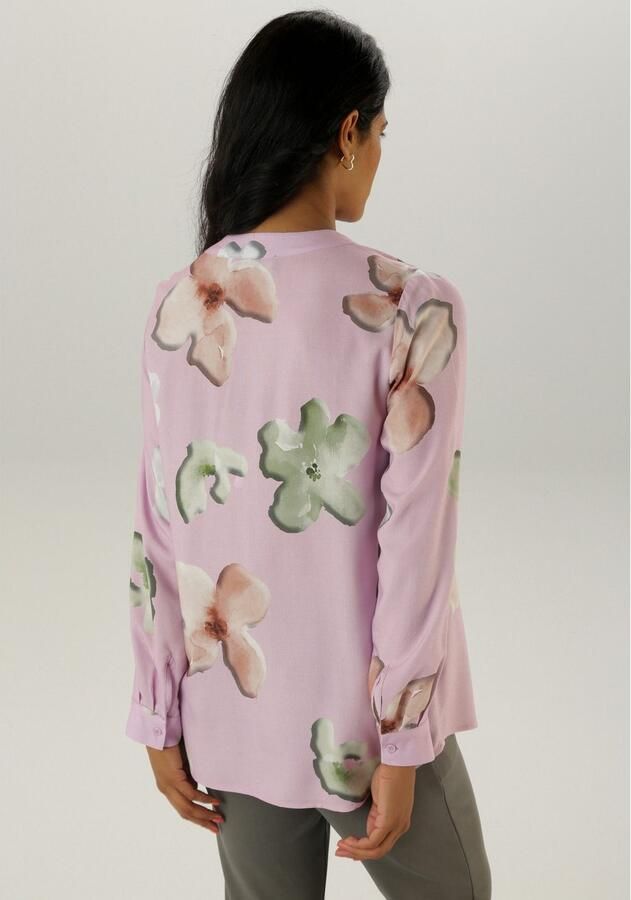 Aniston SELECTED Blouse zonder sluiting met expressieve en schilderachtige bloemenprint - Foto 3