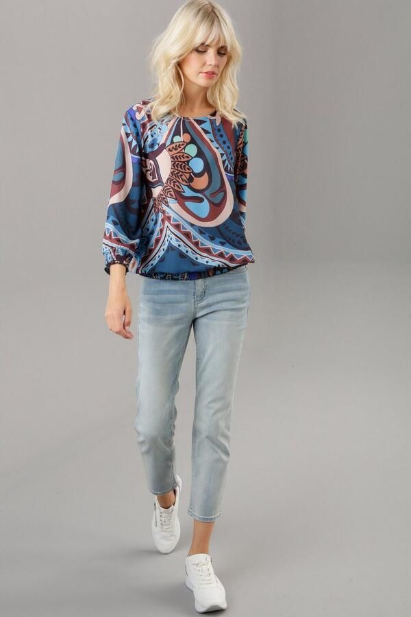 Aniston SELECTED Blouse zonder sluiting met fantasierijke allover-print - Foto 4