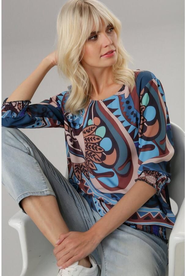 Aniston SELECTED Blouse zonder sluiting met fantasierijke allover-print - Foto 2