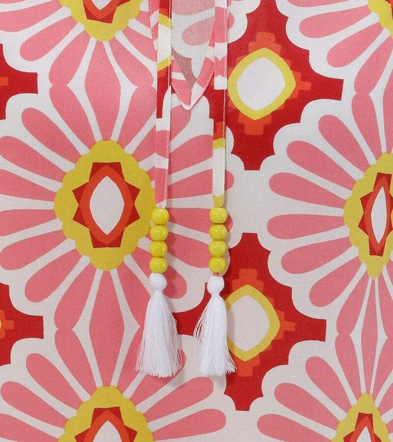 Aniston SELECTED Blouse zonder sluiting met geometrisch gebloemde rand aan de zoom