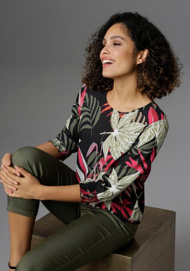 Aniston SELECTED Blouse zonder sluiting met gesmokte randen - Foto 6