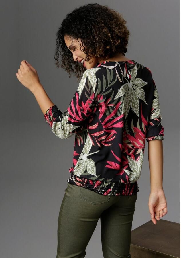 Aniston SELECTED Blouse zonder sluiting met gesmokte randen - Foto 5