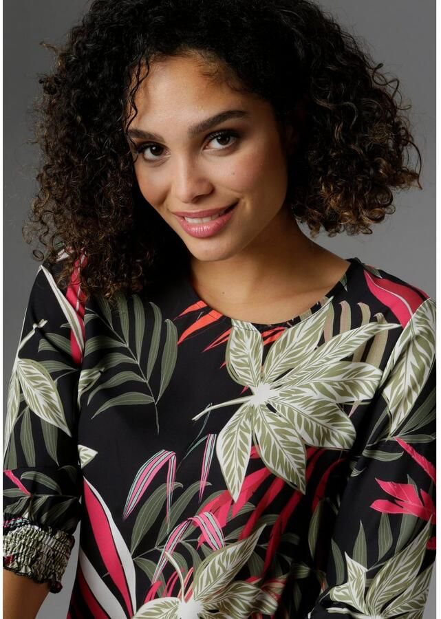 Aniston SELECTED Blouse zonder sluiting met gesmokte randen - Foto 2