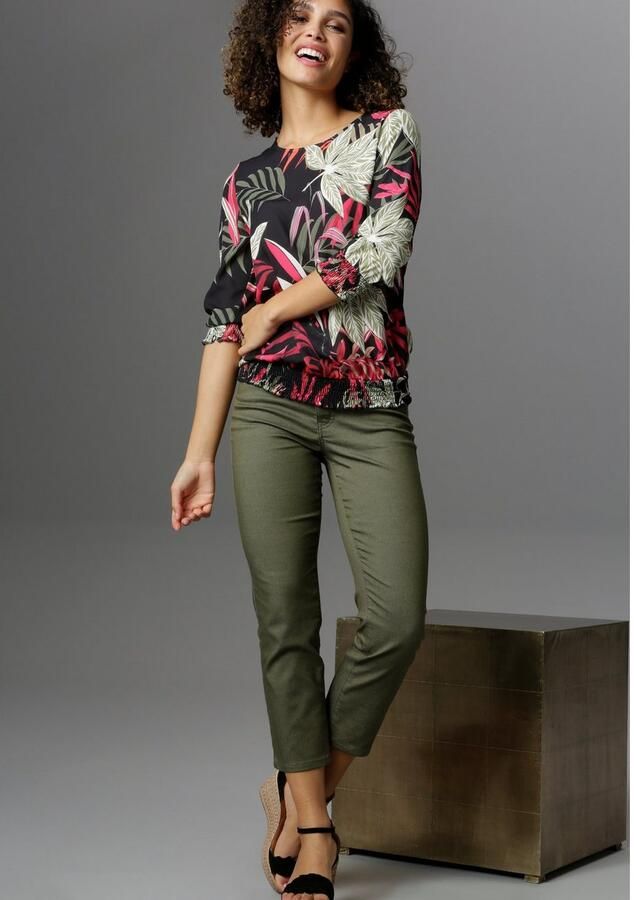 Aniston SELECTED Blouse zonder sluiting met gesmokte randen - Foto 3