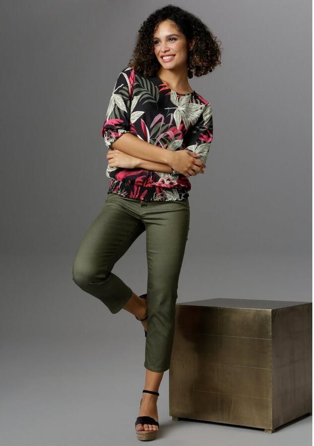 Aniston SELECTED Blouse zonder sluiting met gesmokte randen - Foto 4