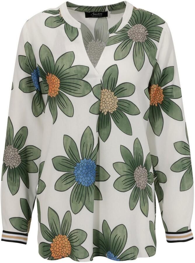 Aniston SELECTED Blouse zonder sluiting met gestreepte manchetten - Foto 2