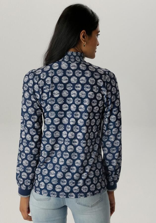 Aniston SELECTED Blouse zonder sluiting met gestreepte stippen nieuwe collectie - Foto 4