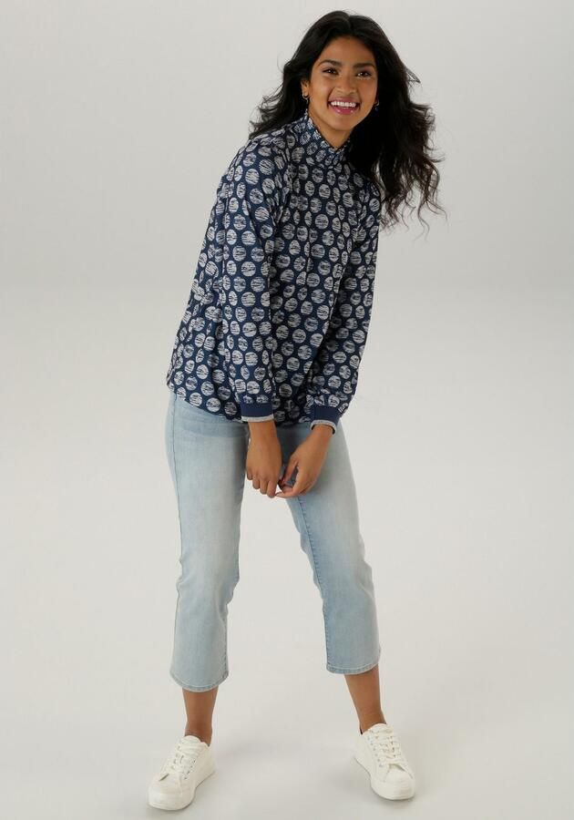 Aniston SELECTED Blouse zonder sluiting met gestreepte stippen nieuwe collectie - Foto 5