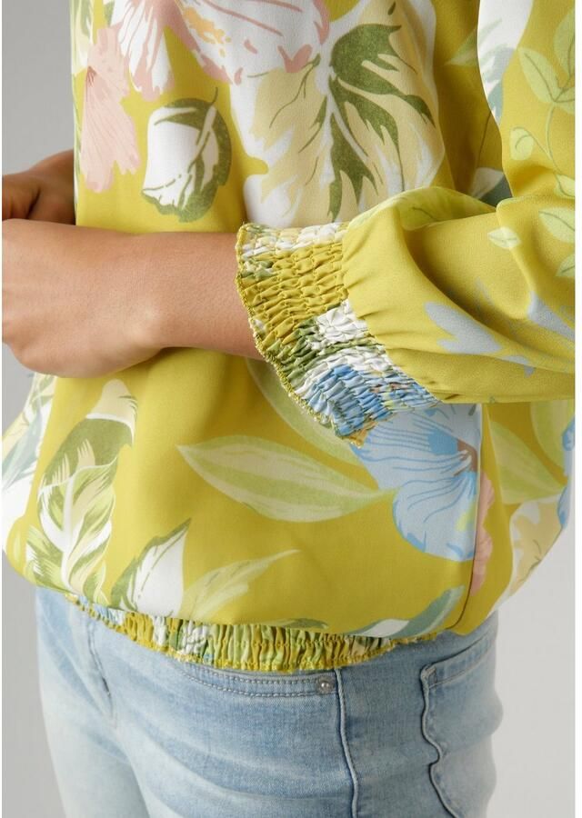 Aniston SELECTED Blouse zonder sluiting met groot bladeren- en bloemenprint - Foto 3