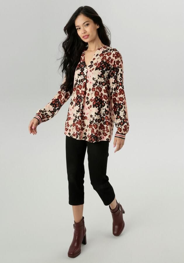 Aniston SELECTED Blouse zonder sluiting Met kleurrijke harmonieuze bloempatroon NIEUWE COLLECTIE - Foto 6