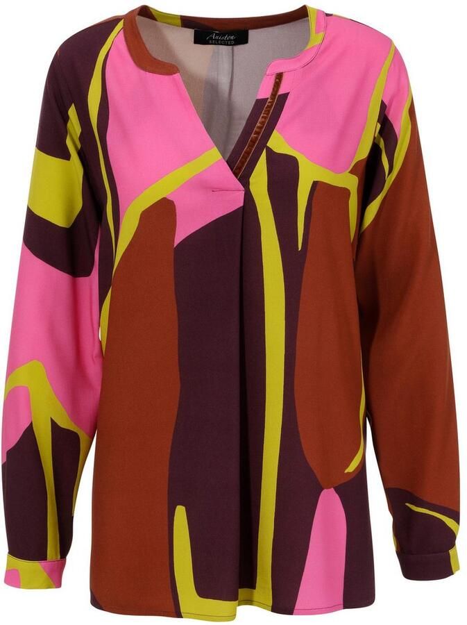 Aniston SELECTED Blouse zonder sluiting met licht glanzend fluwelen band aan de halslijn - Foto 2