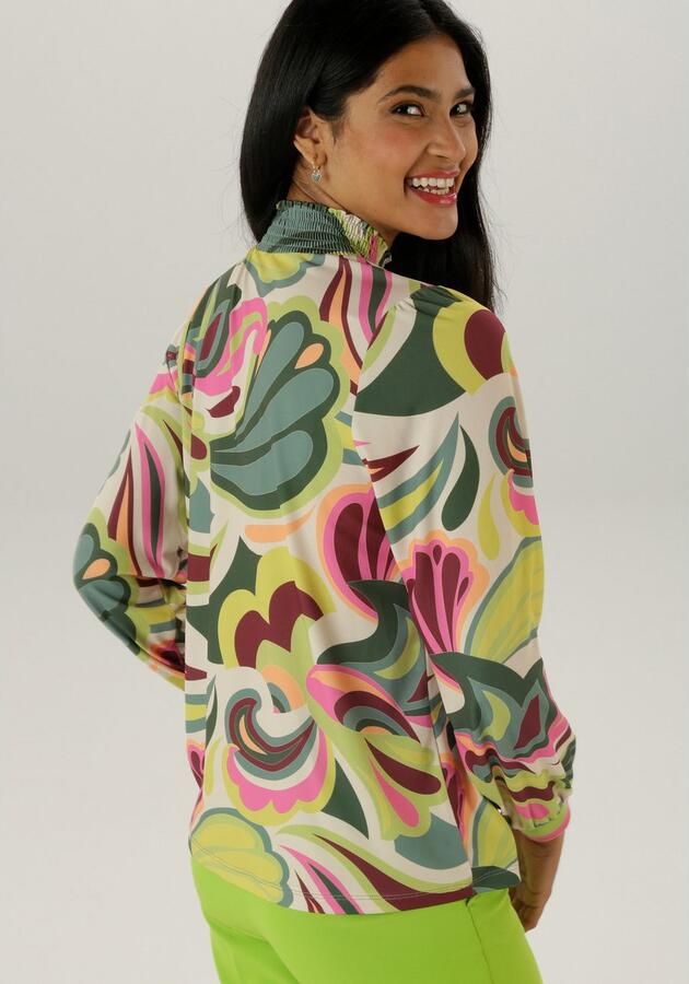 Aniston SELECTED Blouse zonder sluiting met modieus unieke printpatronen allover - Foto 4