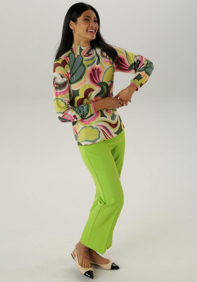 Aniston SELECTED Blouse zonder sluiting met modieus unieke printpatronen allover - Foto 5