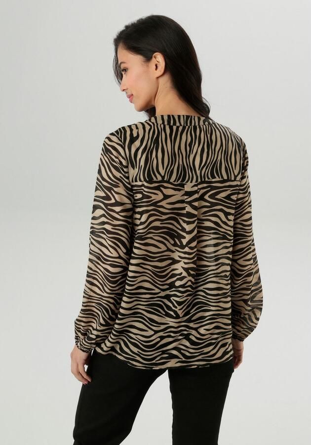 Aniston SELECTED Blouse zonder sluiting met modieuze dierenprint nieuwe collectie - Foto 4