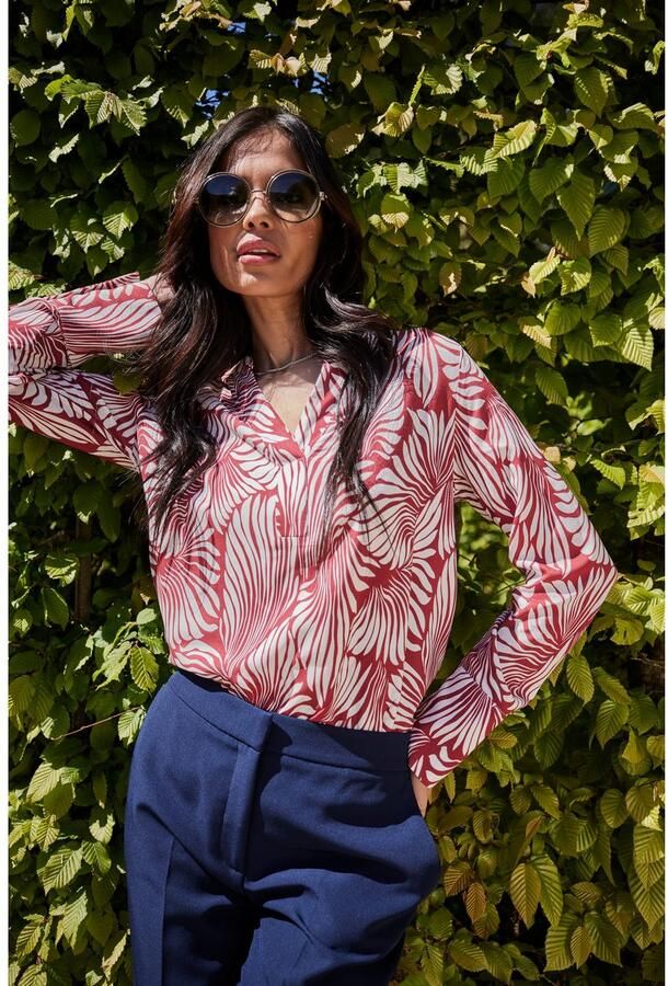 Aniston SELECTED Lange blazer met modieuze reverskraag en geraffineerde mouwen